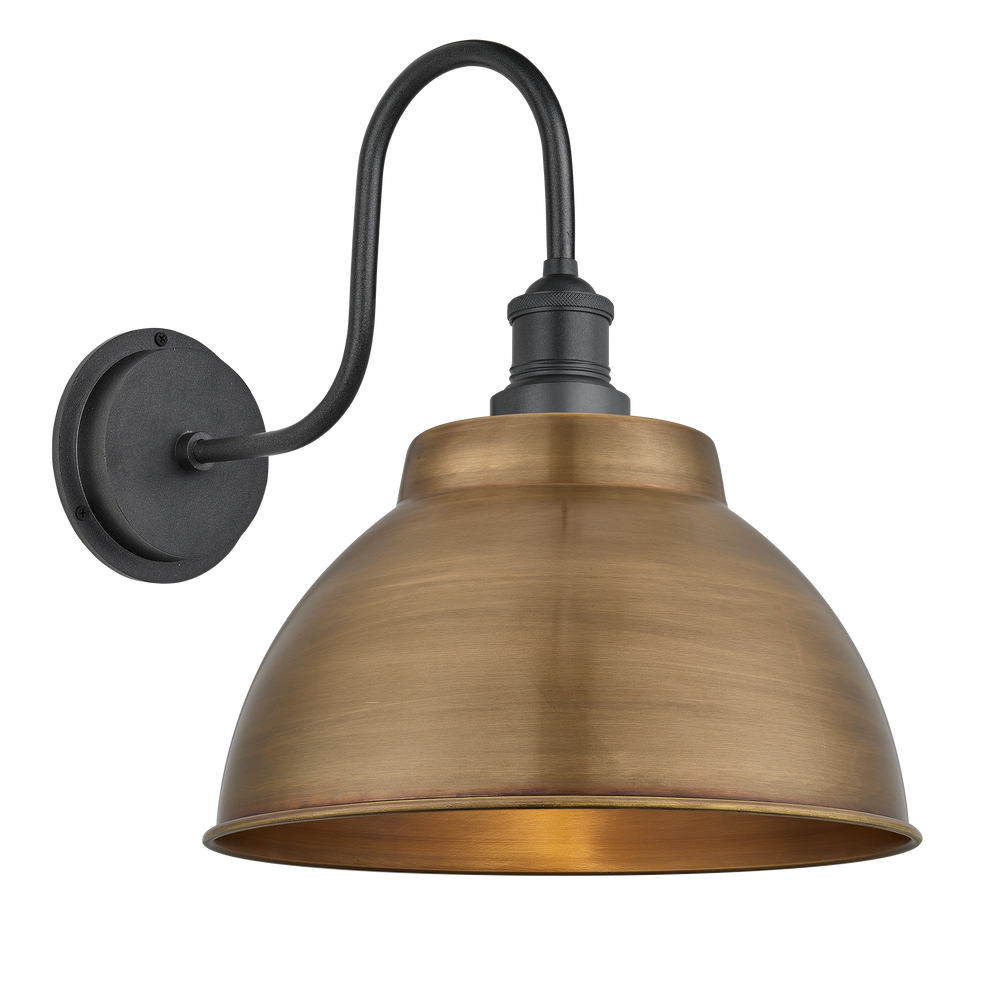 Appliques extérieures - Swan Neck Outdoor & Bathroom Dome Wall Light - 13 Inch - INDUSTVILLE
