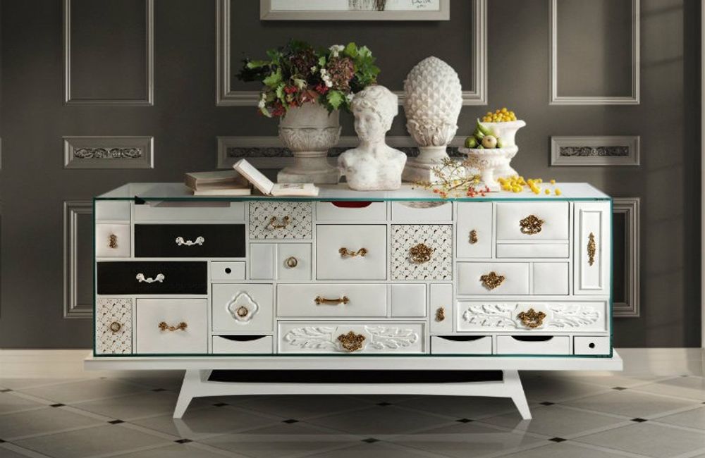 Sideboards - MONDRIAN WHITE Sideboard - BOCA DO LOBO