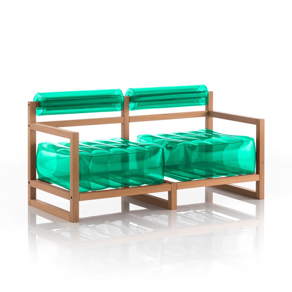 Sofas - YOKO GREEN SOFA, WOOD FRAME - MW DESIGNER FURNITURE
