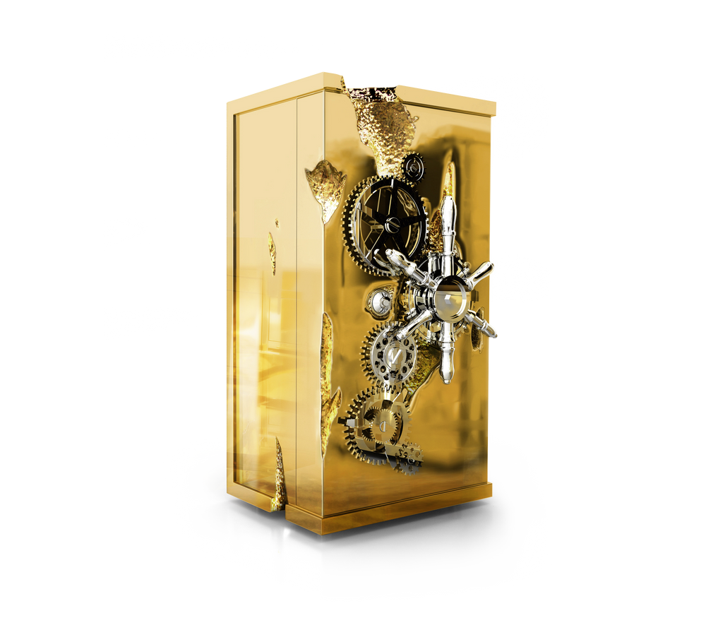 Unique pieces - MILLIONAIRE GOLD Luxury Safe - BOCA DO LOBO