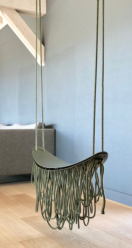 Lawn chairs - Swing - Sculpture nOlita in green khaki - STUDIO SOL LECCIA