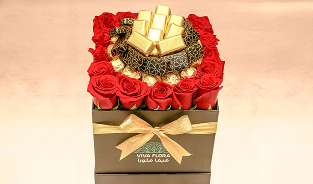 Gifts - Everlasting Love : Roses & Chocolates - VIVA FLORA