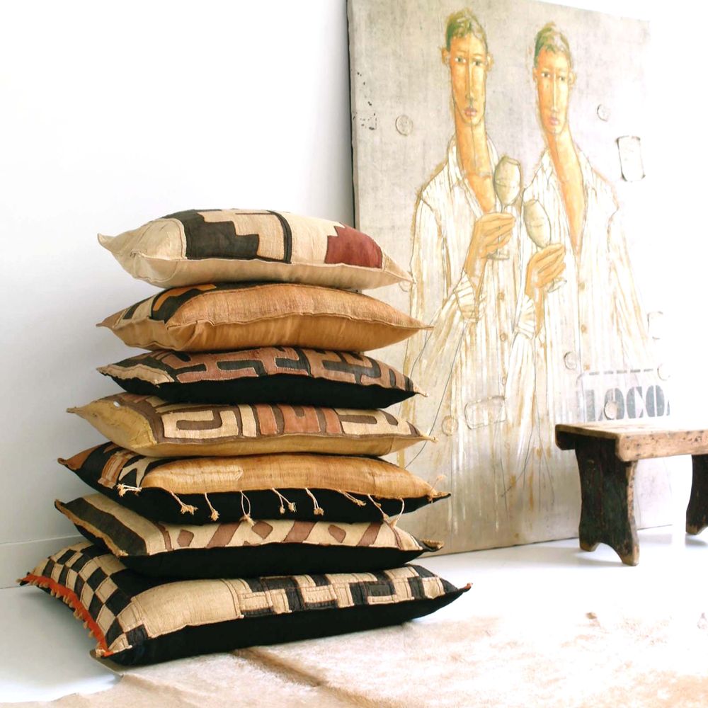 Coussins textile - Coussins Kuba VINTAGE uniques - ML FABRICS