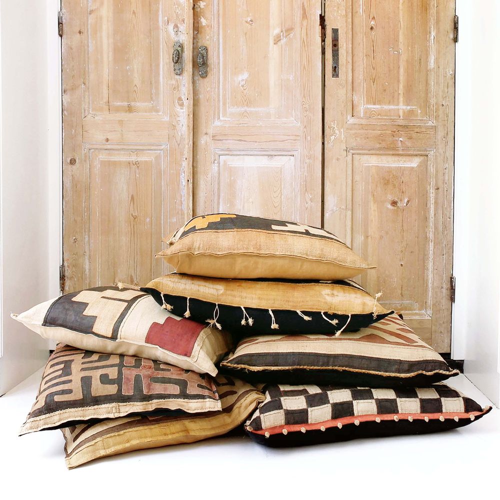 Coussins textile - Coussins Kuba VINTAGE uniques - ML FABRICS