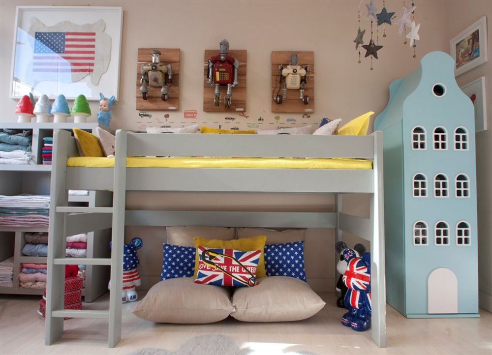 Beds - DOMINIQUE 127 ELEVATOR + ROLLING DESK AND BOX (optional) - MATHY BY BOLS