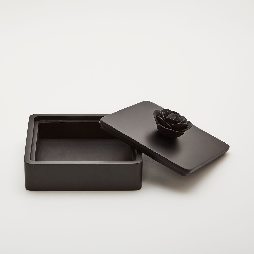 Parfums d'intérieur - Boîte déco Black Rose - Bois laqué et Porcelaine - ANOQ