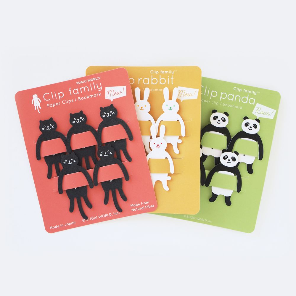 Stationery - Clip Family paper clips / bookmark - SUGAI WORLD