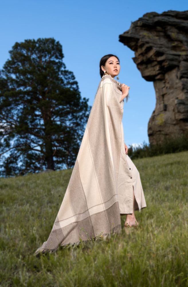 Plaids - Couvre-lit en cachemire naturel - ERDENET CASHMERE