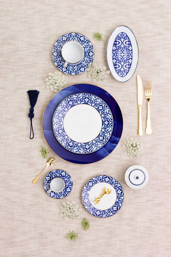 Couverts & ustensiles de cuisine - Blue Legacy assiette en porcelaine - PORCEL