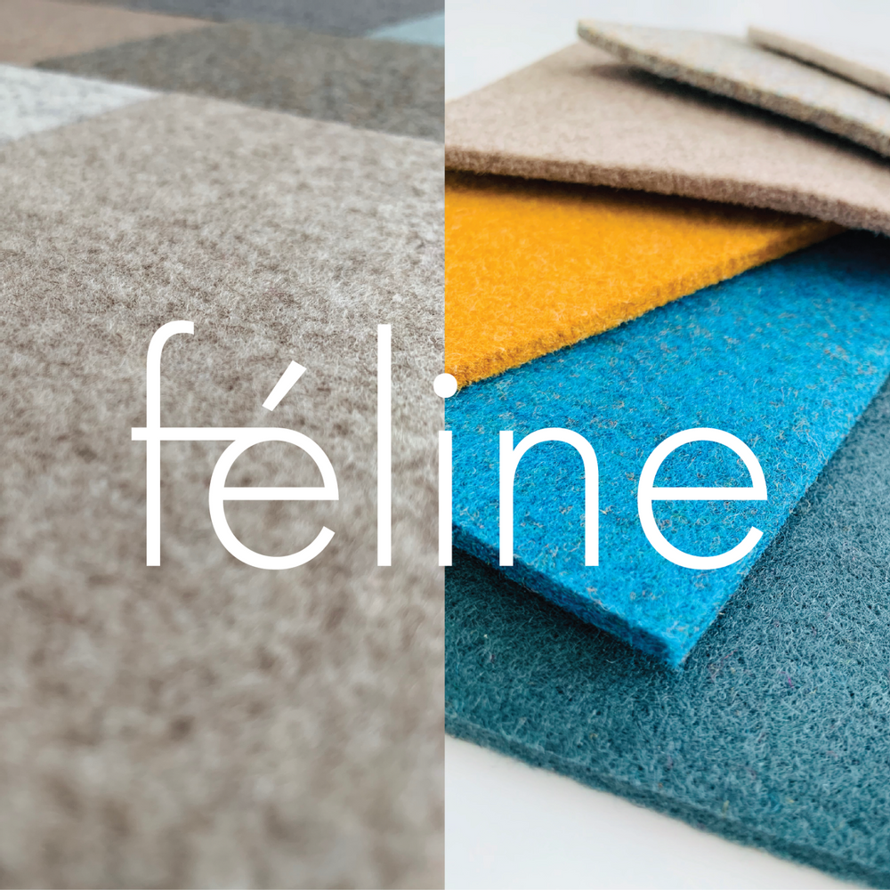 Upholstery fabrics - PET felt - Minimal art green 001 - FÉLINE