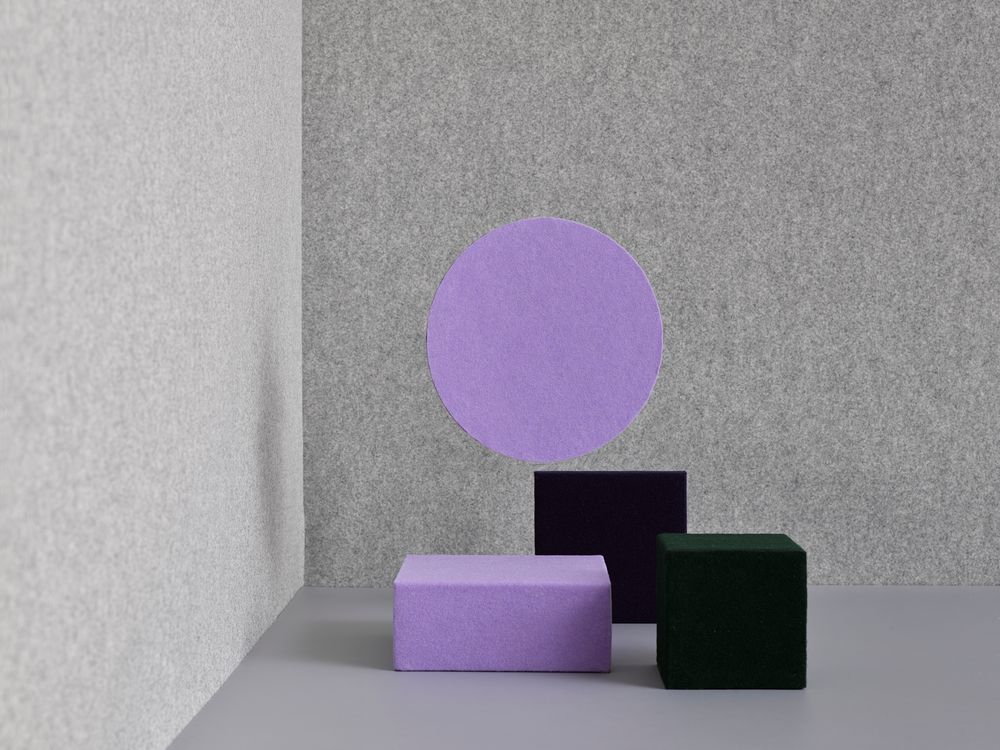 Aménagements pour bureau - Feutre recyclé - Minimal art gris 001 - FÉLINE