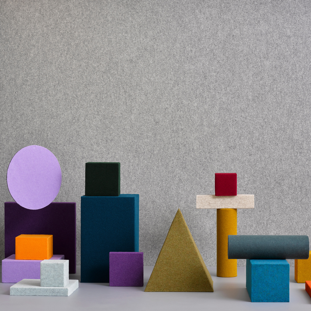 Aménagements pour bureau - Feutre recyclé - Minimal art gris 001 - FÉLINE