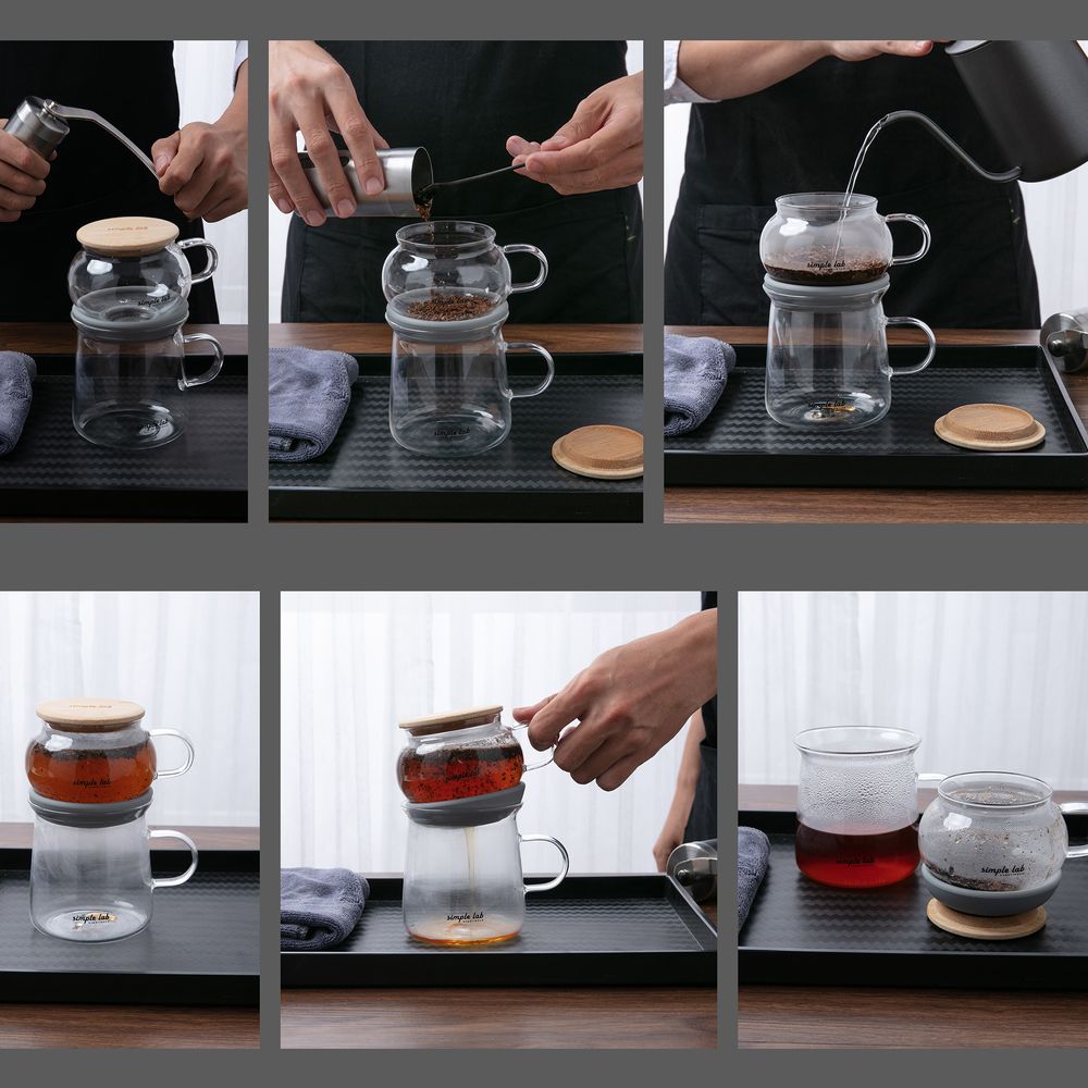 Tea and coffee accessories - AIRO Tea Set. Easy to brew air-lock | magical infusion - SIMPLE LAB EXPERIENCE