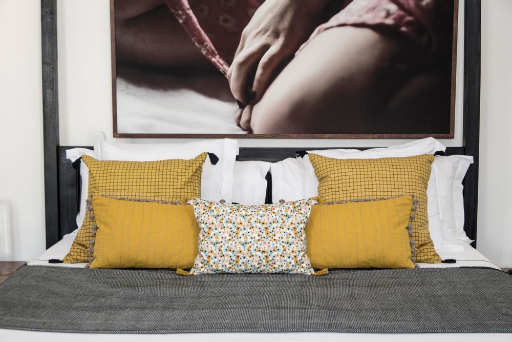 Coussins textile - Coussin Pointilliste 100 % coton - FEBRONIE