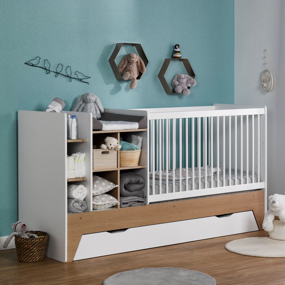 Mobilier bébé - LIT BEBE COMBINE ECRIN - SOFAMO