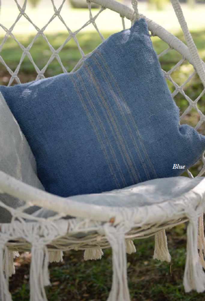 Fabric cushions - Hand Painted Linen  Pillow - GOVOU FABRICS
