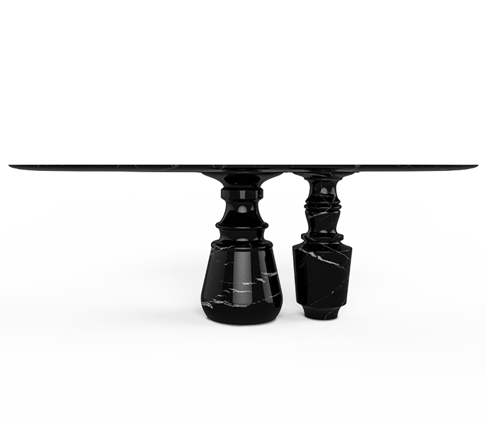 Dining Tables - PIETRA OVAL NERO MARQUINA Dining Table - BOCA DO LOBO