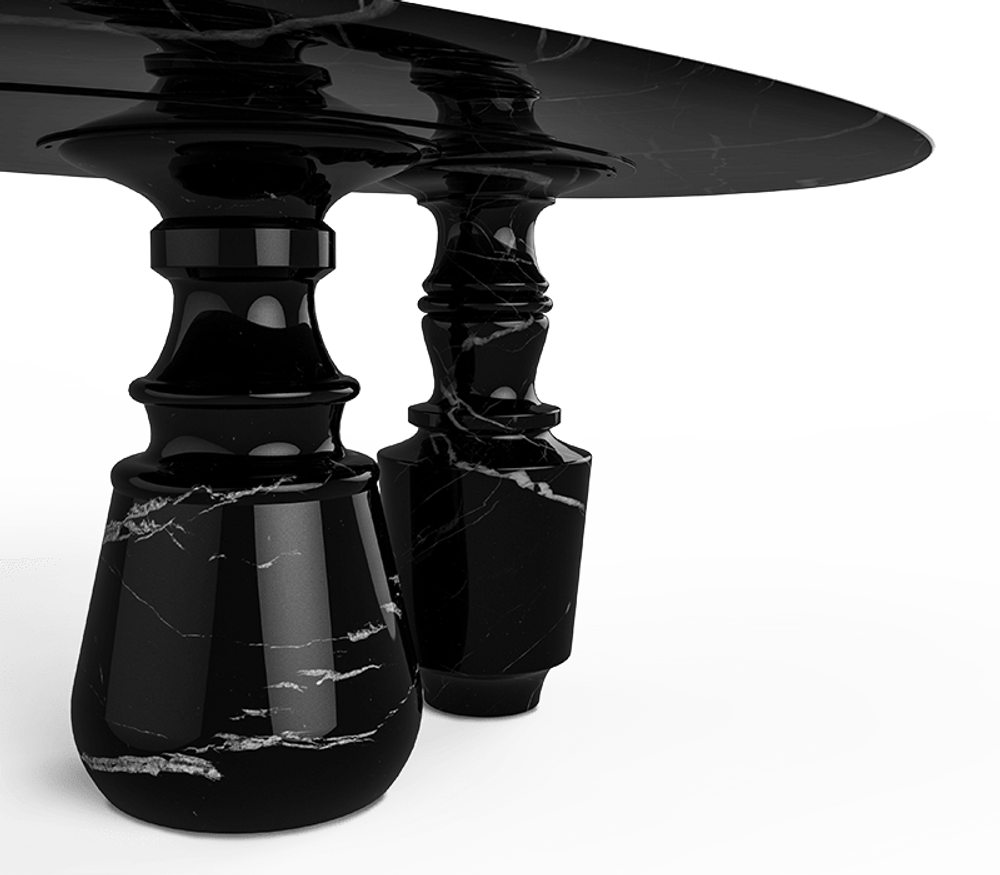 Dining Tables - PIETRA OVAL NERO MARQUINA Dining Table - BOCA DO LOBO