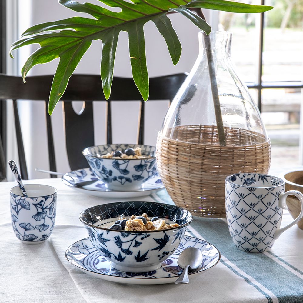 Assiettes au quotidien - Porcelaine bleu et blanc - TOKYO DESIGN STUDIO