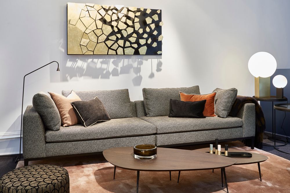 Sofas - Virginia Sofa in Dark Navy Velvet - MARIE'S CORNER