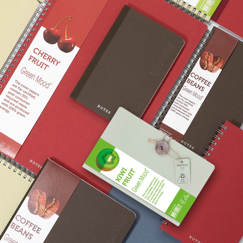 Gifts - GREEN MOOD COLLECTION notebooks and diaries  - DINATALESTYLE