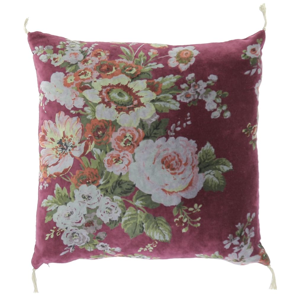 Coussins - BANGALORE printed velvet cushion - Removable cover - EN FIL D'INDIENNE...