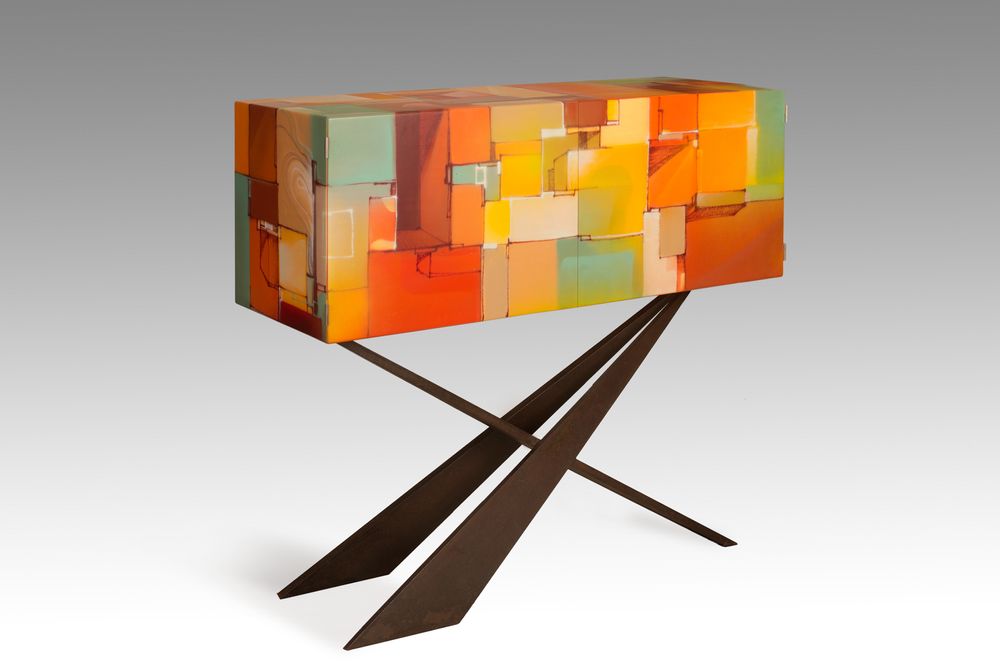 Buffets - Cabinet "Mondes opposés" - JULIEN LACHAUD ÉBÉNISTE