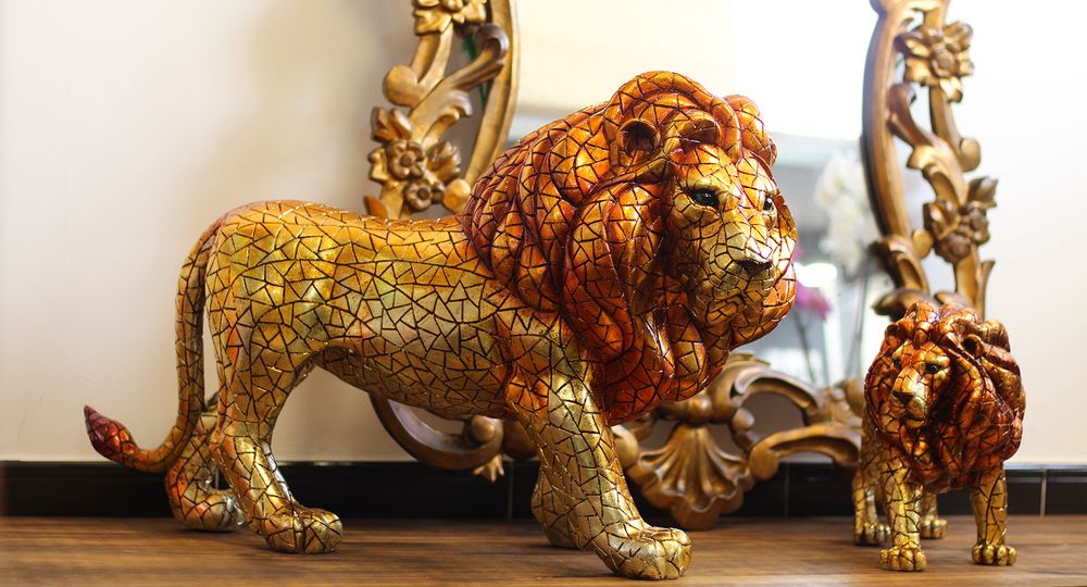 Objets de décoration - LION OR - 72 CM - BARCINO