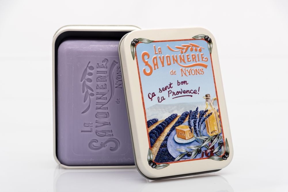 Cadeaux - BOITE METAL SAVON 200G - SAVONNERIE DE NYONS