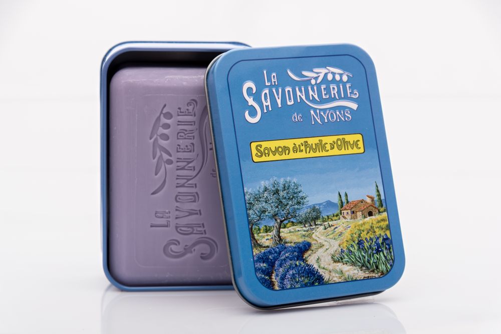 Cadeaux - BOITE METAL SAVON 200G - SAVONNERIE DE NYONS