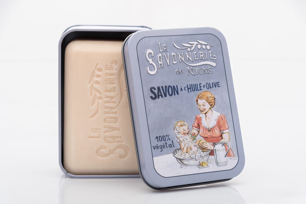 Cadeaux - BOITE METAL SAVON 200G - SAVONNERIE DE NYONS