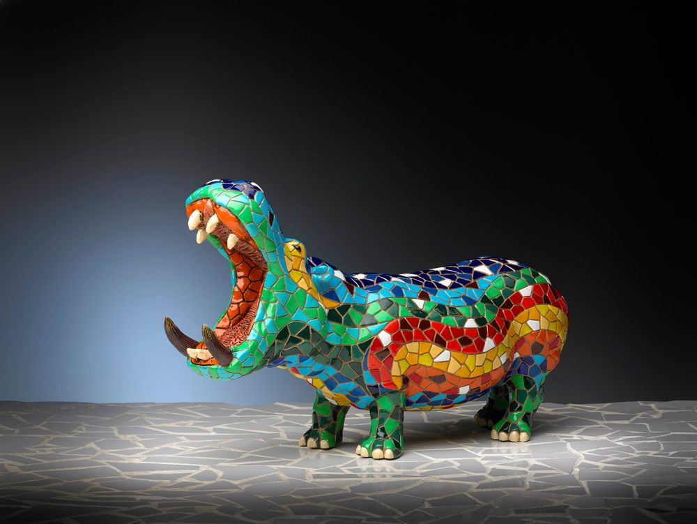 Objets de décoration - HIPPOPOTAME - 43cm - BARCINO