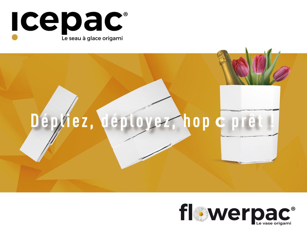 Gifts - Deco Origami Folding Ice Bucket and Vase - ICEPAC FLOWERPAC