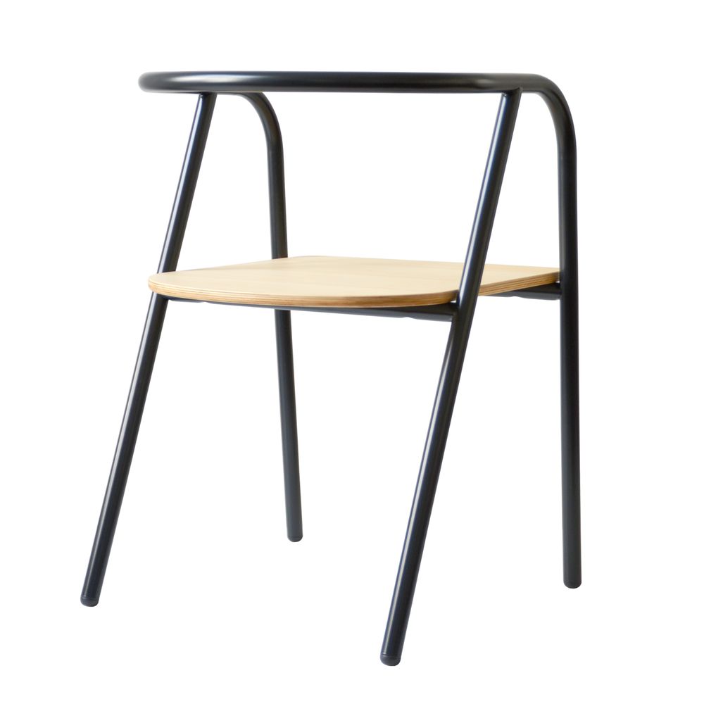 Tables et chaises pour enfant - CHAISE MÉTAL NOIR (VERSION ADULTE) - MUM AND DAD FACTORY