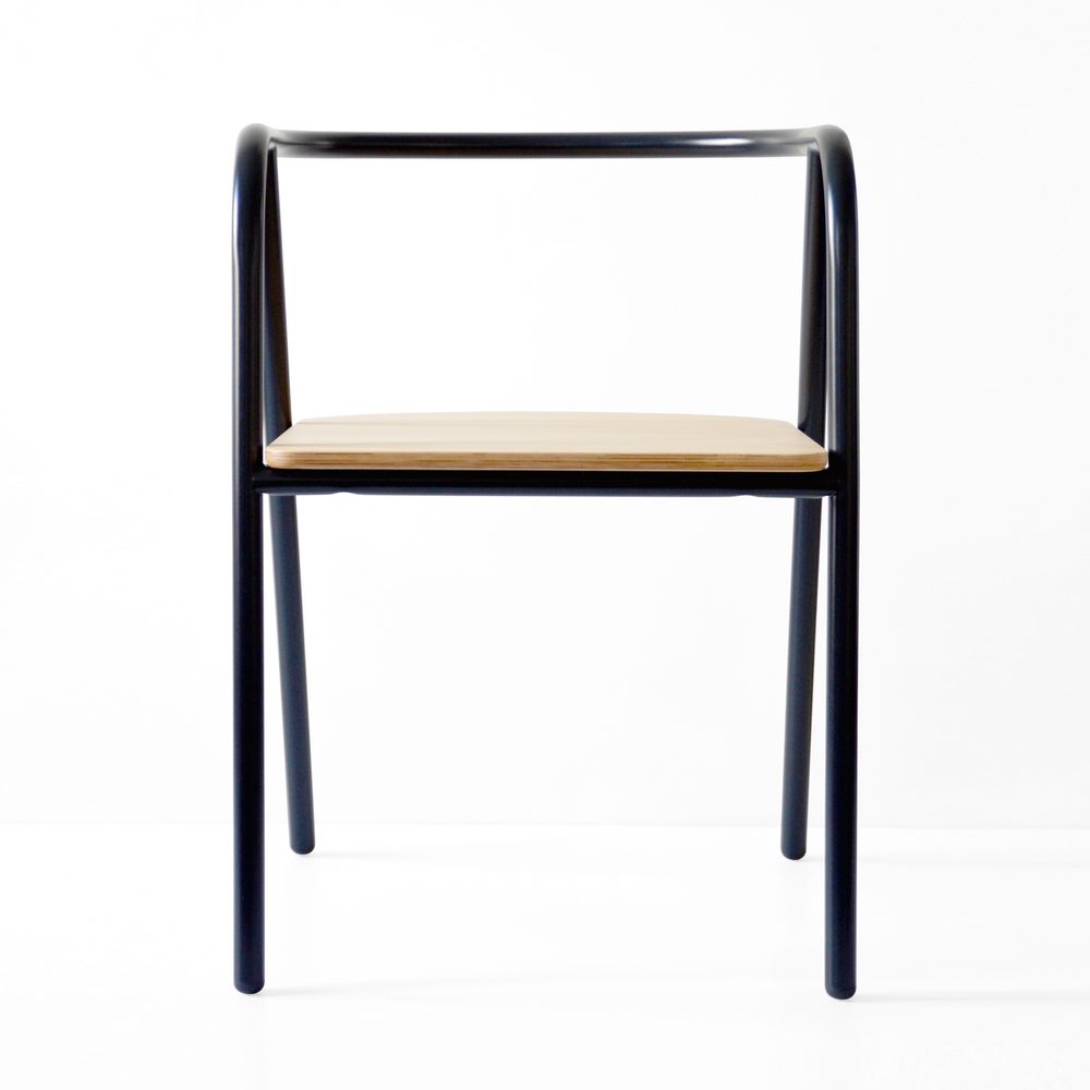 Tables et chaises pour enfant - CHAISE MÉTAL NOIR (VERSION ADULTE) - MUM AND DAD FACTORY