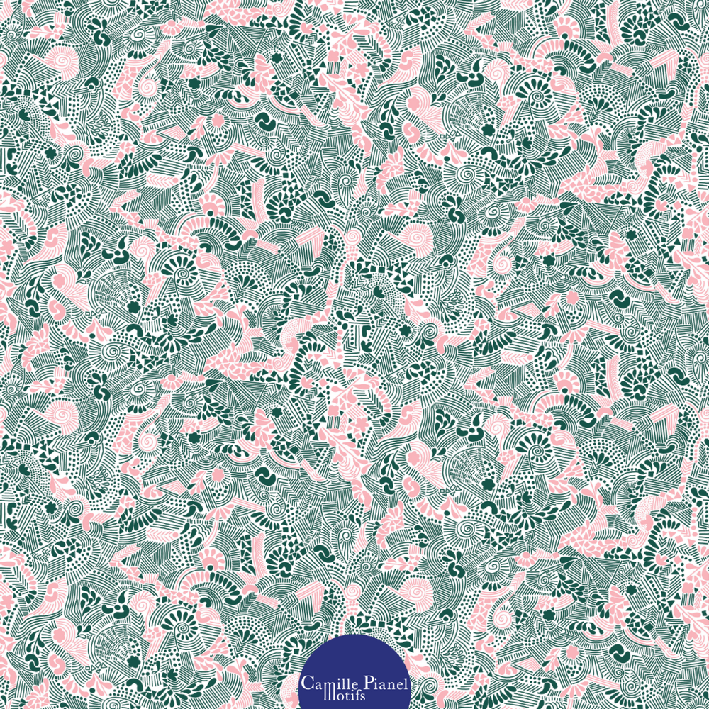 Wallpaper - Whimsical Custom & Customizable Wallpaper - CAMILLE PIANEL MOTIFS