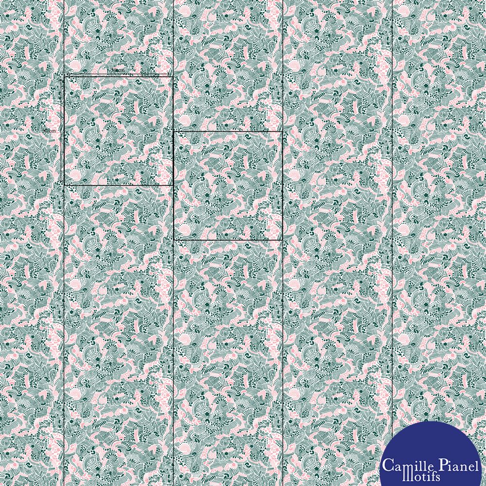 Wallpaper - Whimsical Custom & Customizable Wallpaper - CAMILLE PIANEL MOTIFS