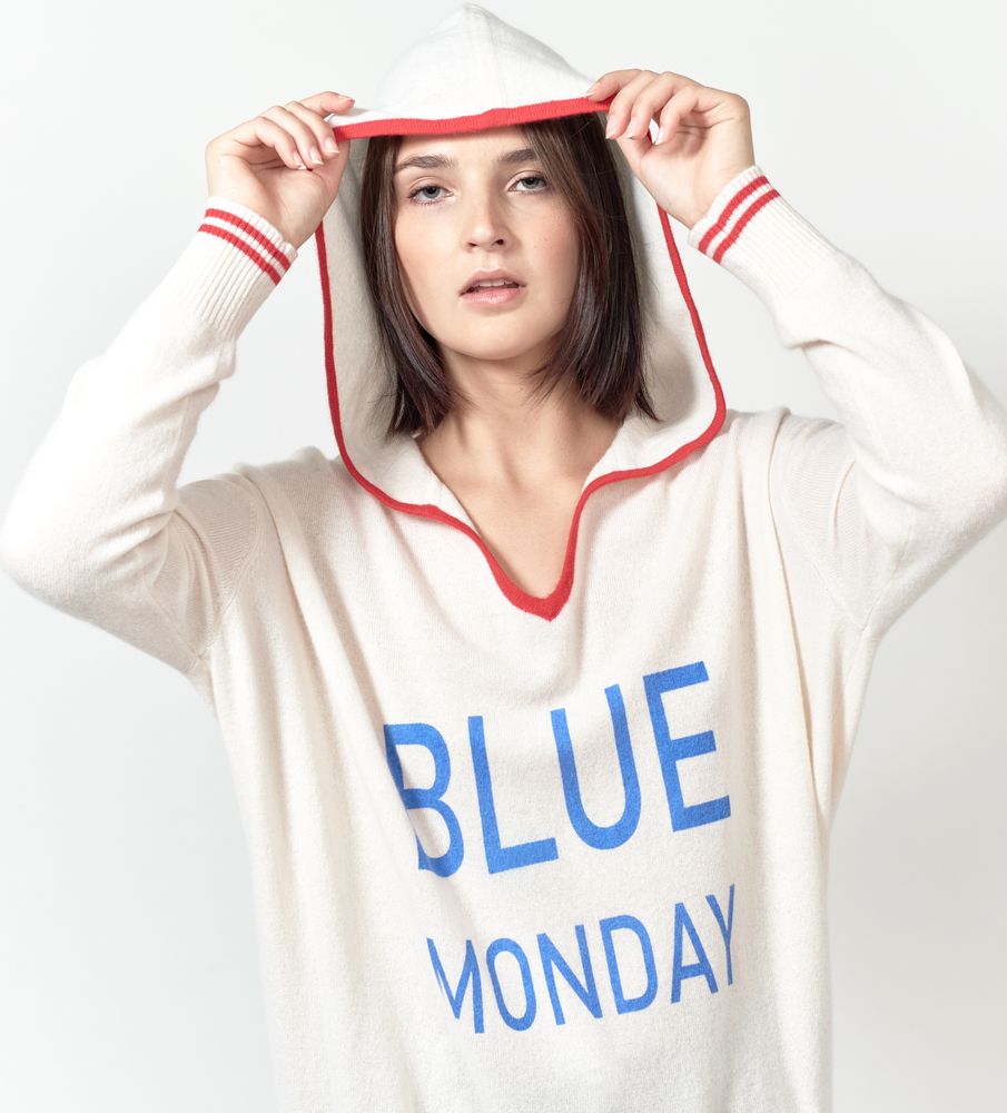 Prêt-à-porter - Hoody BLUE MONDAY ! - MADLUV CASHMERE GOES POP