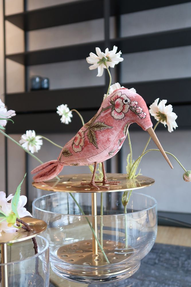 Objets de décoration - Martin-pêcheur rose animal décoratif - ANKE DRECHSEL