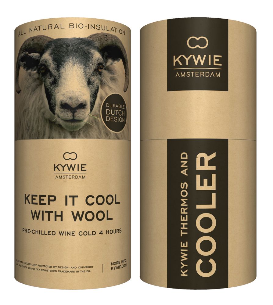 Gifts - KYWIE BOTTLE HOLDER or tote made of sheepskin, naturally insulating - KYWIE
