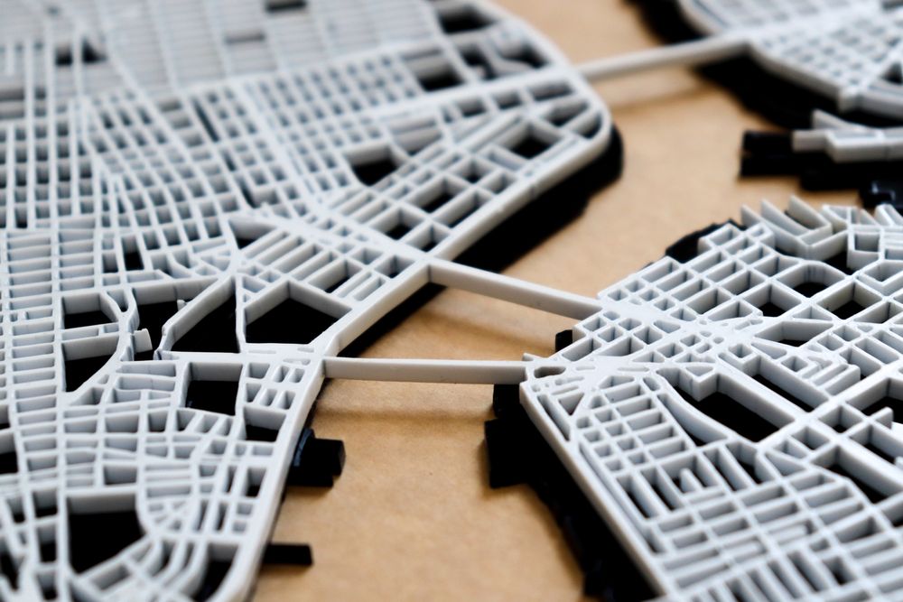 Other wall decoration - 3D Laser cut map - New York - DEMURIN STUDIO - CARTES GEO 3D
