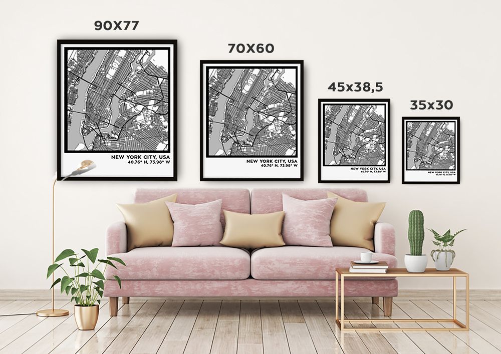 Other wall decoration - 3D Laser cut map - New York - DEMURIN STUDIO - CARTES GEO 3D