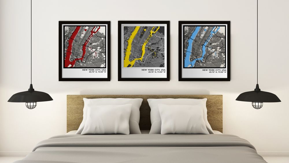 Other wall decoration - 3D Laser cut map - New York - DEMURIN STUDIO - CARTES GEO 3D