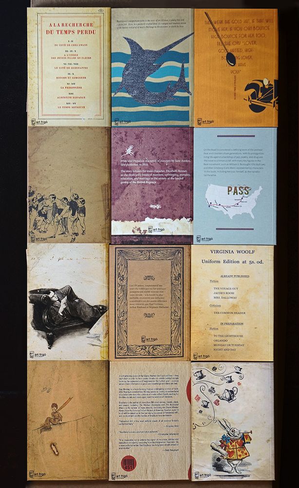 Papeterie bureau - NotesBOOK Cahiers de notes avec les plus belles couverture des livres - ART FRIGÒ - ABAT BOOK