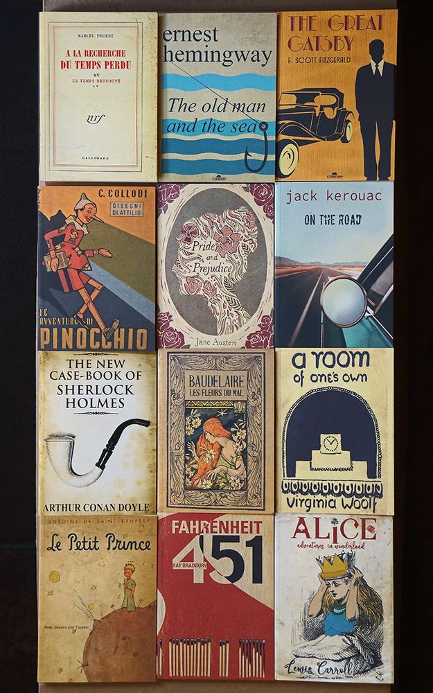 Papeterie bureau - NotesBOOK Cahiers de notes avec les plus belles couverture des livres - ART FRIGÒ - ABAT BOOK