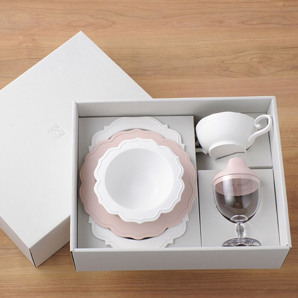 Repas pour enfant - REALE Ensemble de vaisselle pour enfant (5 plats) /plastique de bambou japonais biologique | respectueux de l'environnement | sans BPA - REALE