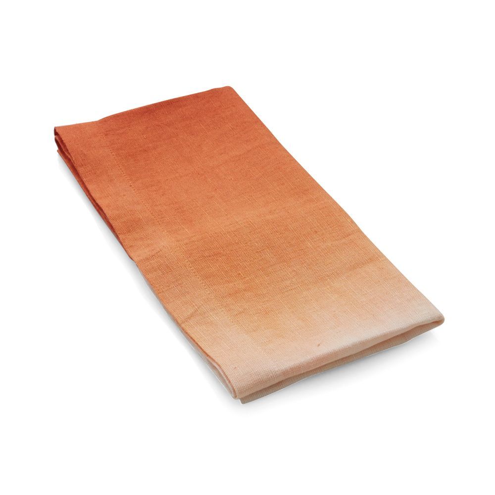 Napkins - Orange Dip Dye Dinner Napkin - MICHAEL ARAM
