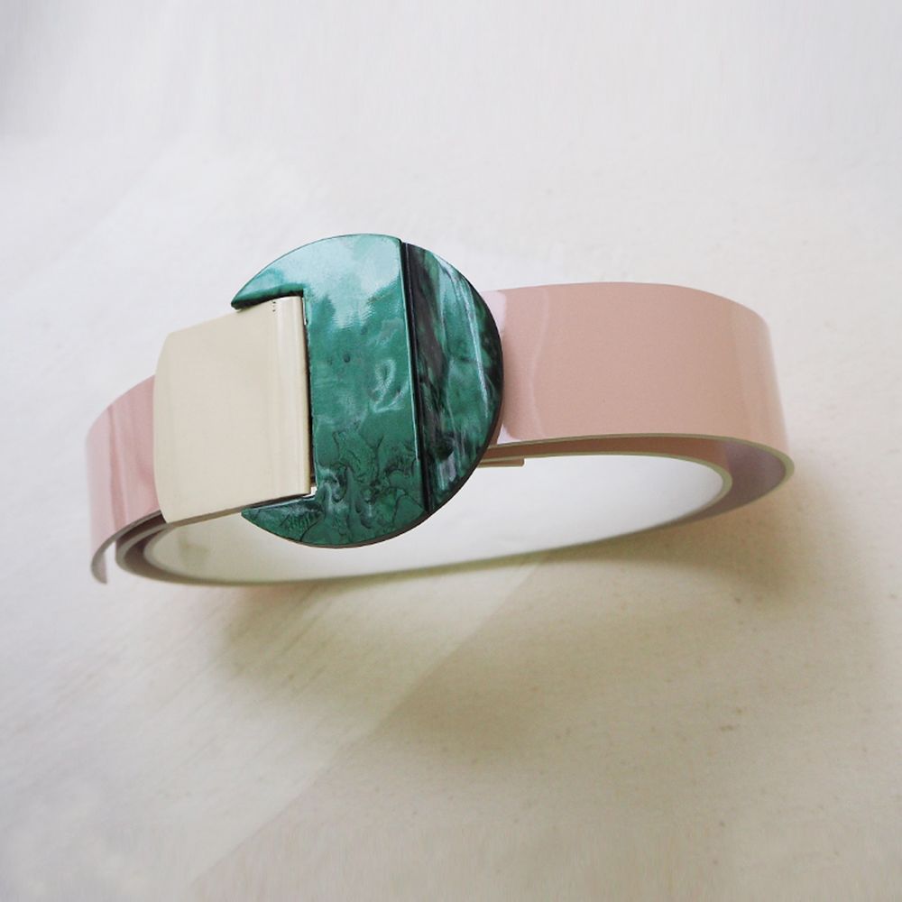 Leather goods - Belt Jewel Pink - BUTTONS PARADISE