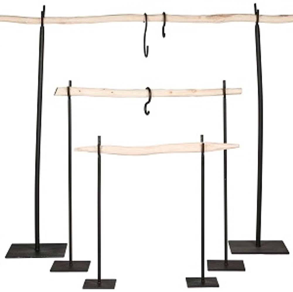 Decorative objects - RACK IN STEEL AND EUCALYPTUS WOOD - COSYDAR-DECO