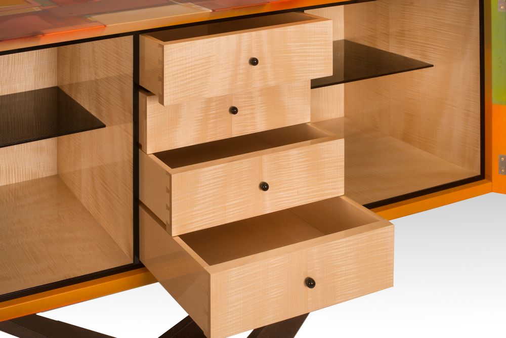 Buffets - Cabinet "Mondes opposés" - JULIEN LACHAUD ÉBÉNISTE